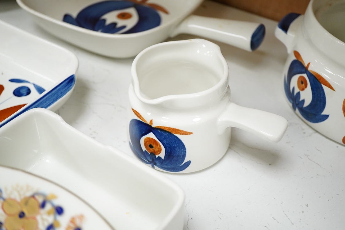 A Rorstrand Polka pattern part dinner service, designed by Marianne Westman